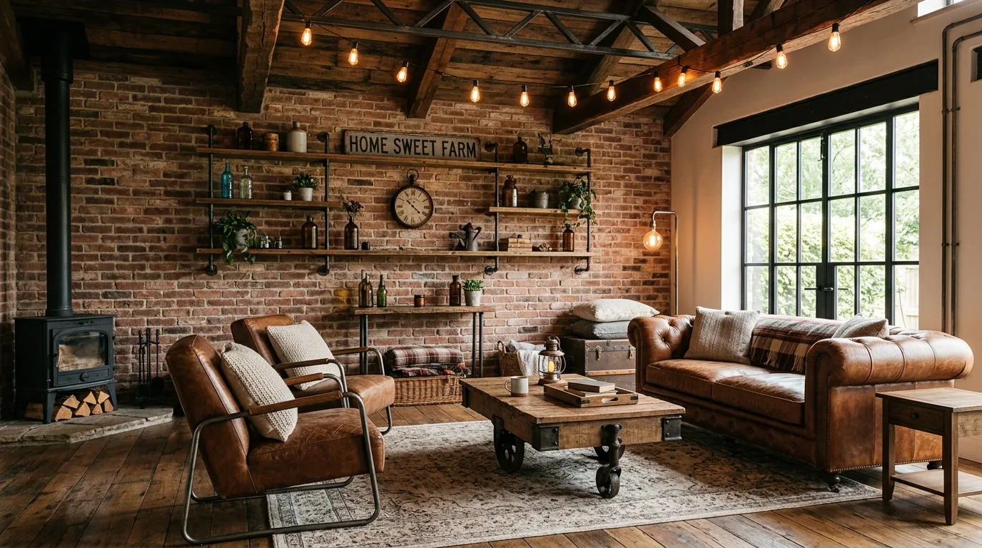 14 Cozy Farmhouse Living Room Ideas for a Rustic and Welcoming Space inspiration image 11