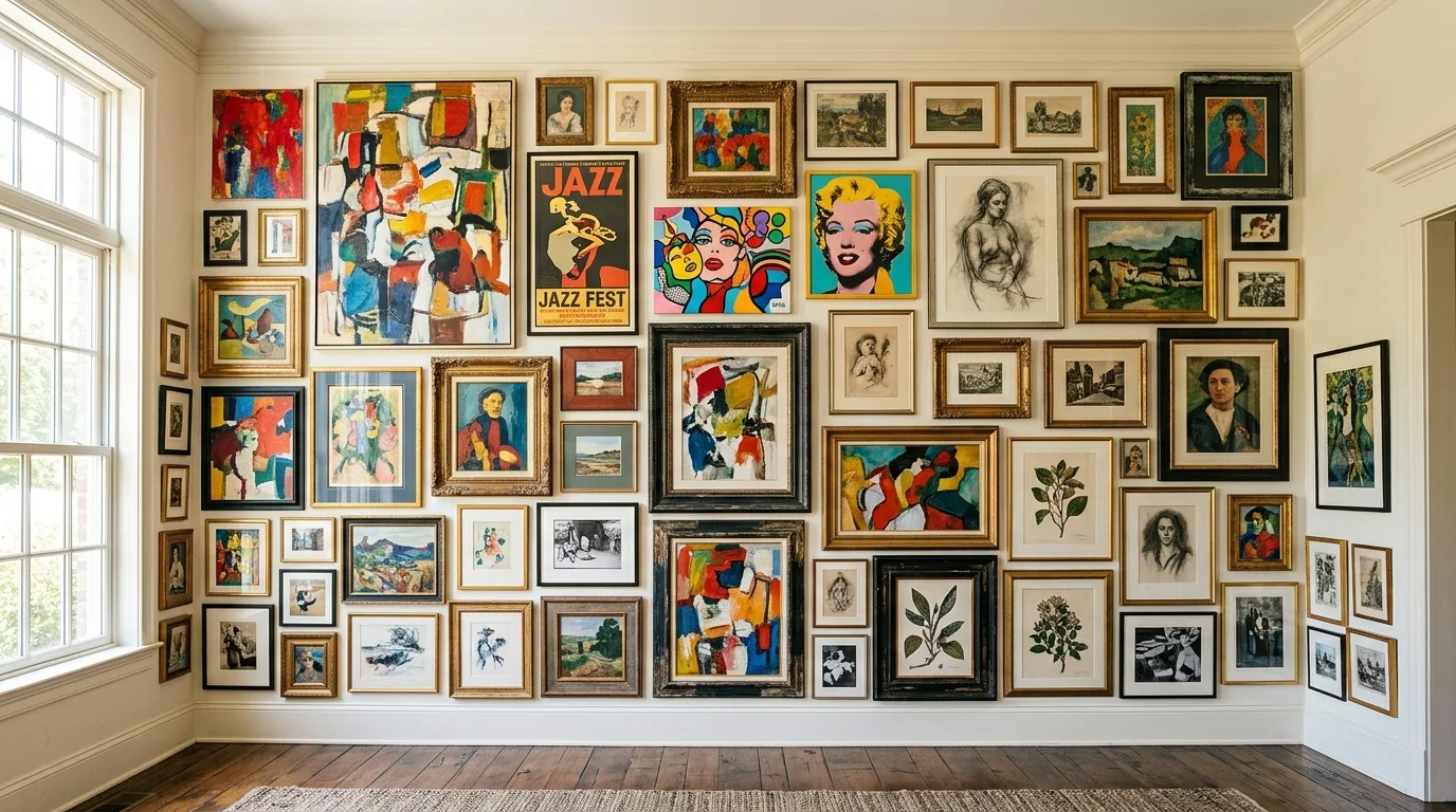 15 Creative Gallery Wall Ideas for a Personalized Art Display inspiration image 10