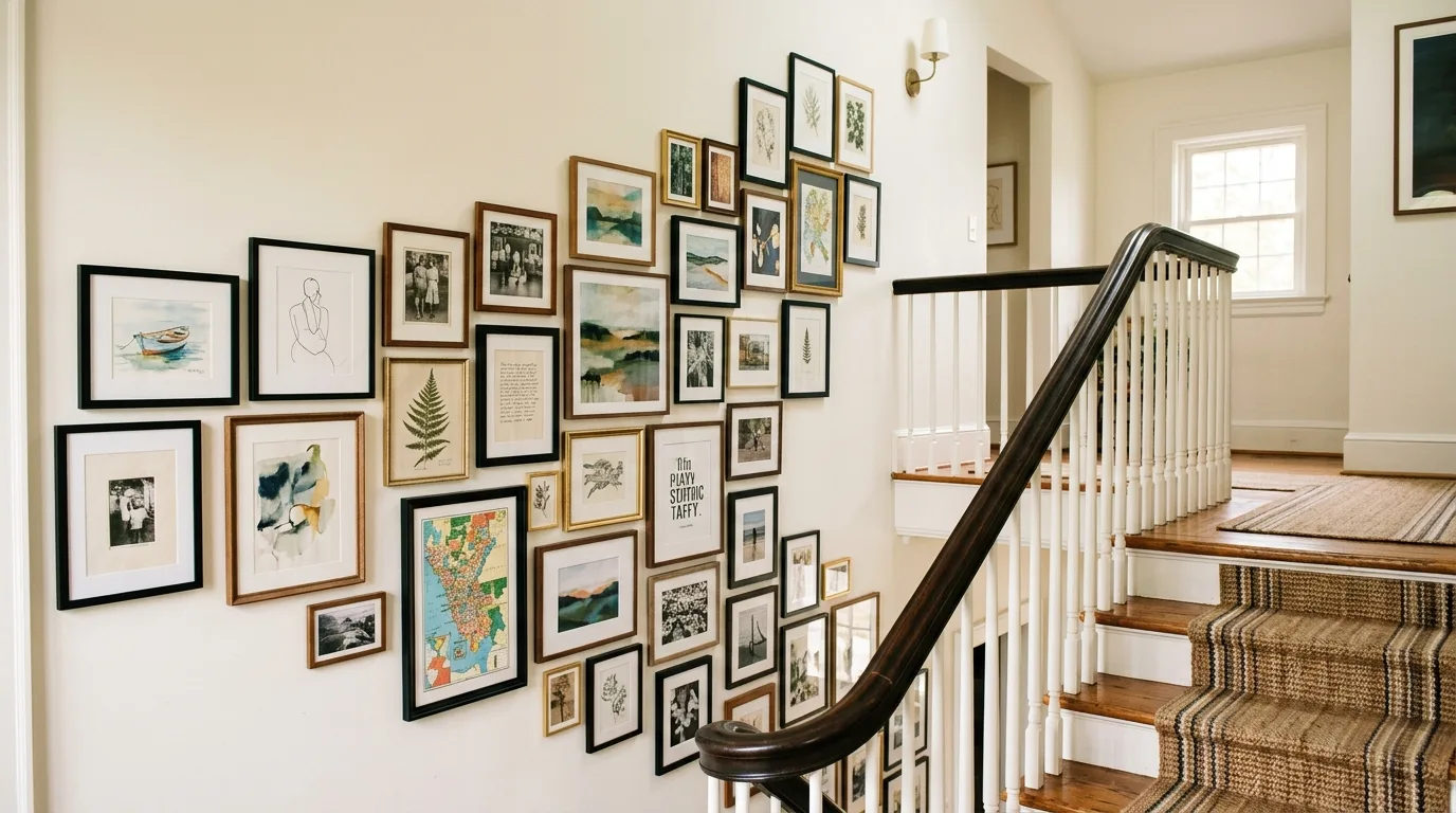 15 Creative Gallery Wall Ideas for a Personalized Art Display inspiration image 13