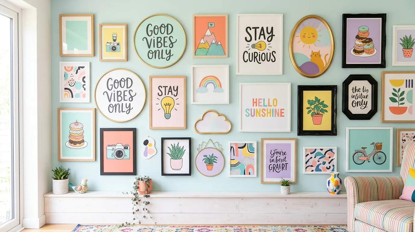 15 Creative Gallery Wall Ideas for a Personalized Art Display inspiration image 16