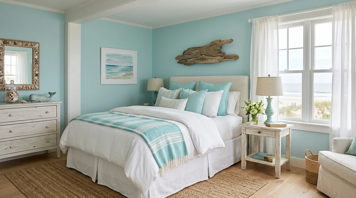 14 Crisp Blue and White Bedroom Ideas for a Fresh and Serene Retreat inspiration image 8