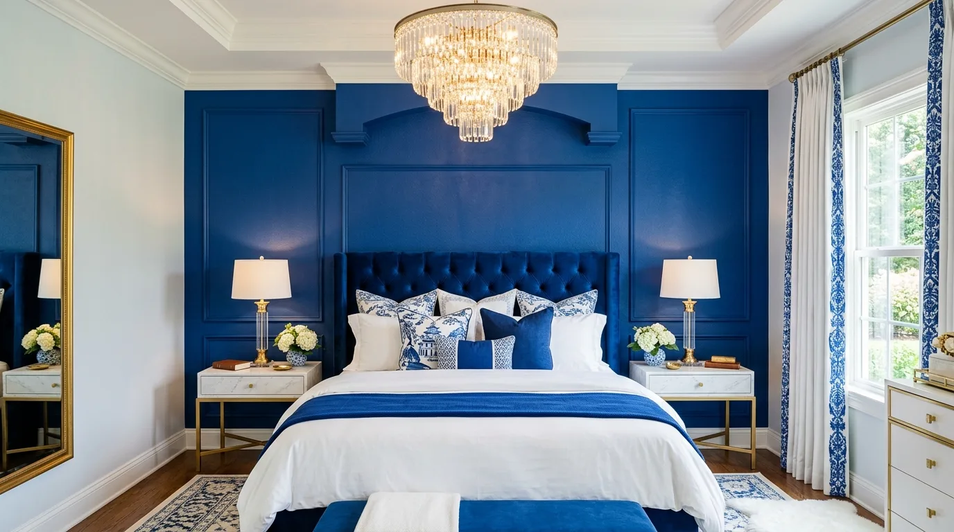 14 Crisp Blue and White Bedroom Ideas for a Fresh and Serene Retreat inspiration image 9