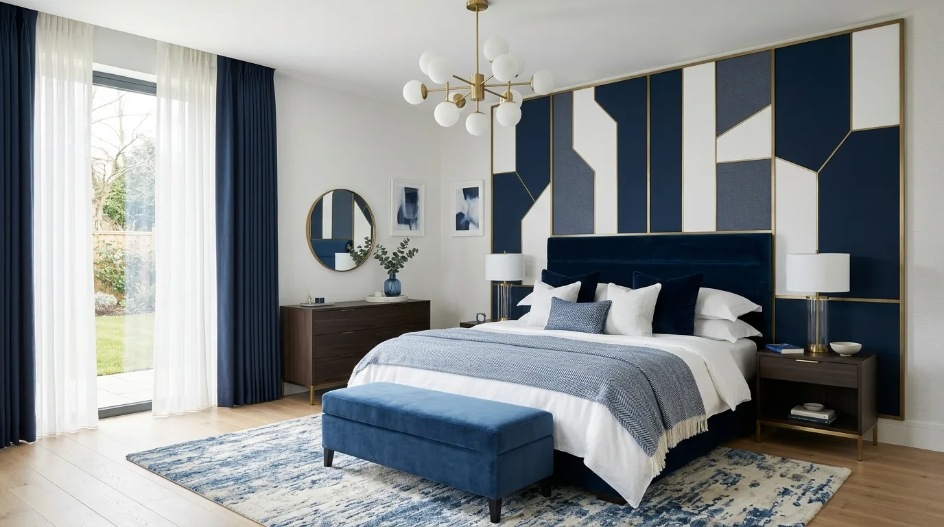 14 Crisp Blue and White Bedroom Ideas for a Fresh and Serene Retreat inspiration image 14