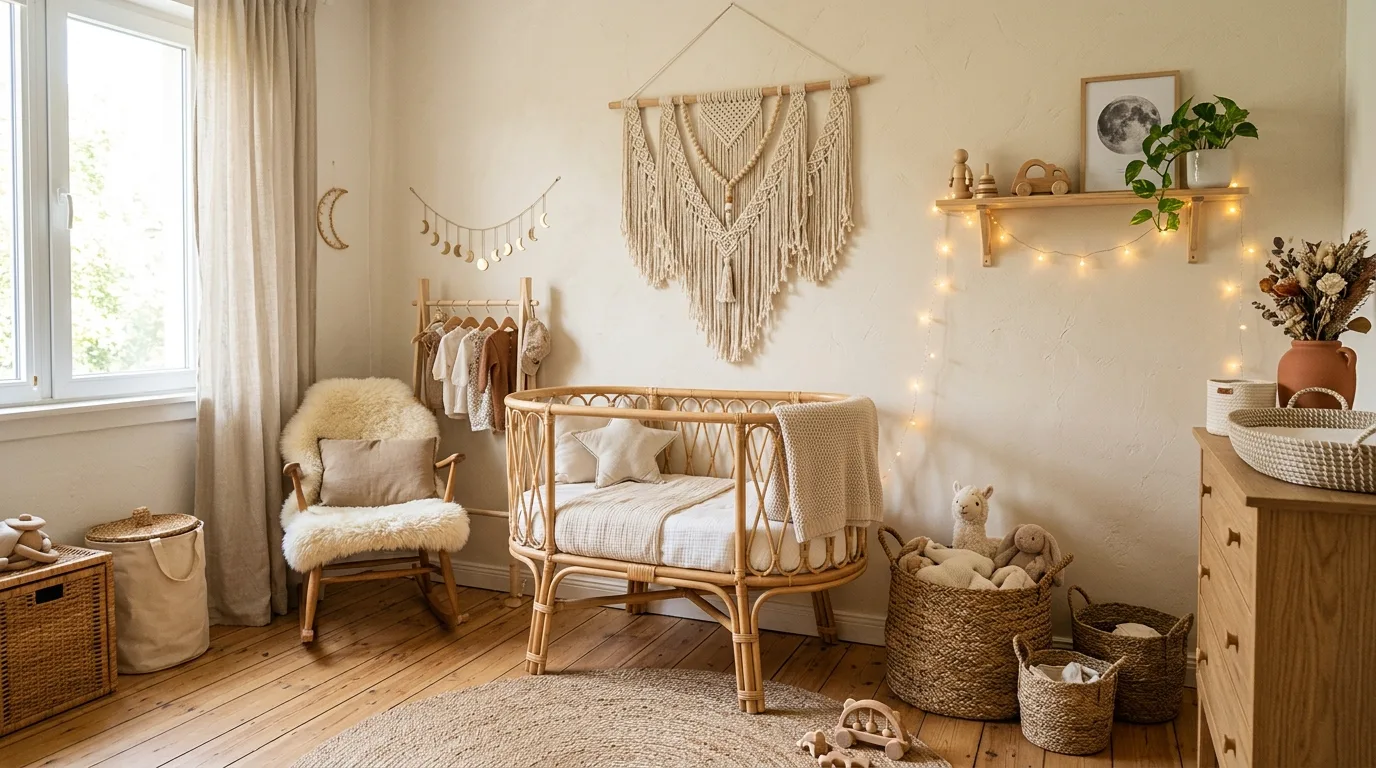 14 Dreamy Boho Nursery Ideas for a Free-Spirited and Cozy Baby Room hero image