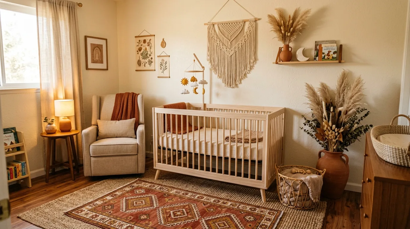 14 Dreamy Boho Nursery Ideas for a Free-Spirited and Cozy Baby Room inspiration image 2