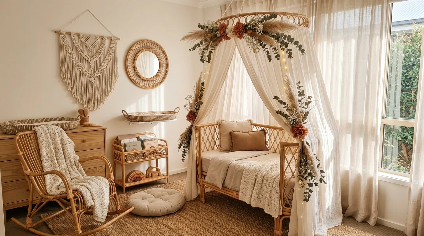 14 Dreamy Boho Nursery Ideas for a Free-Spirited and Cozy Baby Room inspiration image 4