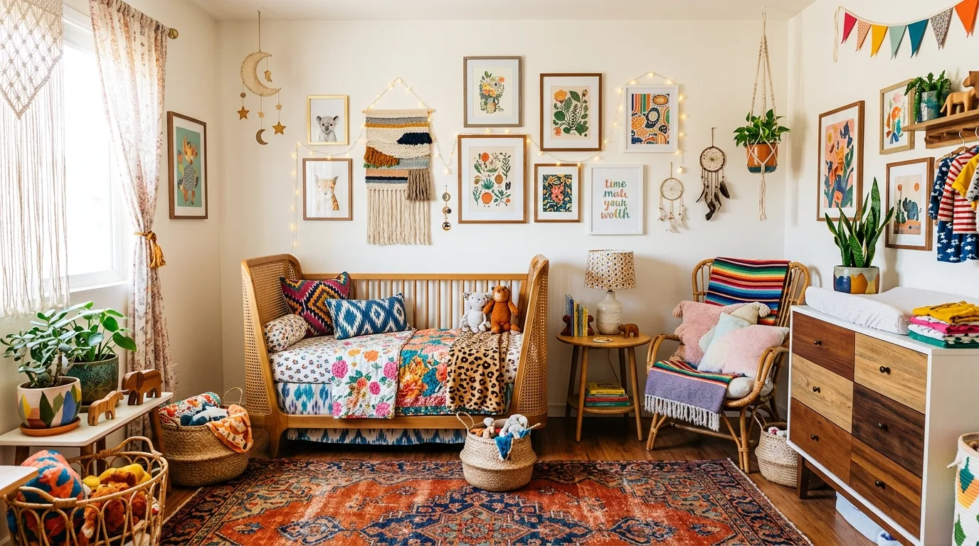 14 Dreamy Boho Nursery Ideas for a Free-Spirited and Cozy Baby Room inspiration image 6