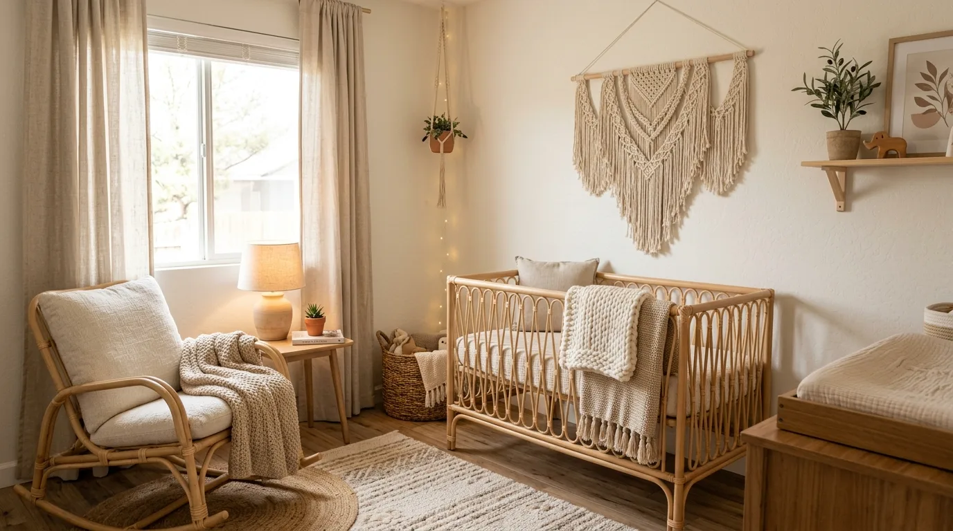 14 Dreamy Boho Nursery Ideas for a Free-Spirited and Cozy Baby Room inspiration image 10