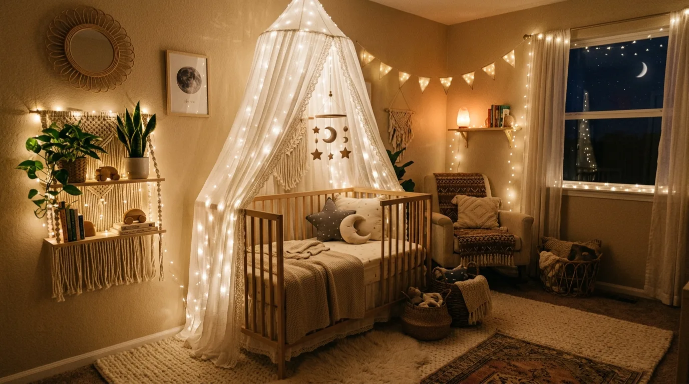 14 Dreamy Boho Nursery Ideas for a Free-Spirited and Cozy Baby Room inspiration image 12
