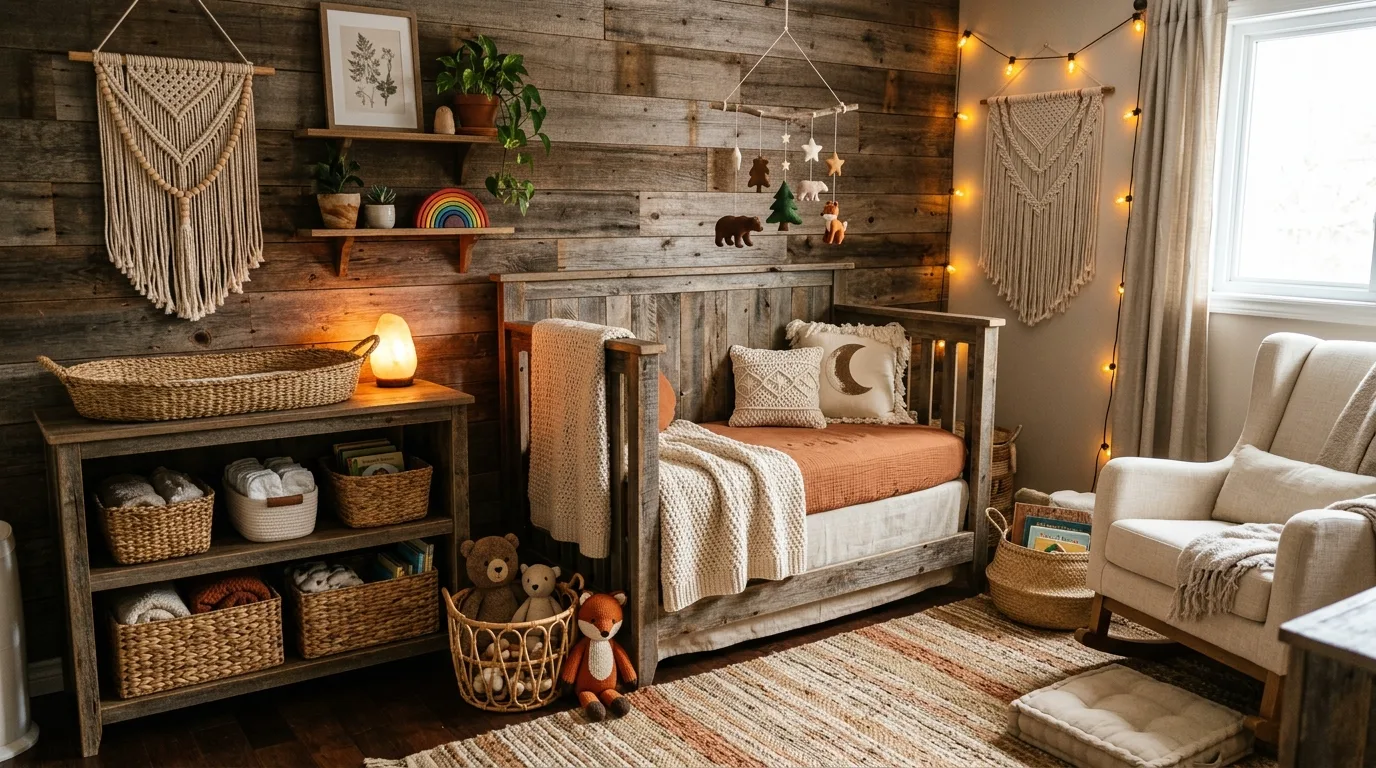 14 Dreamy Boho Nursery Ideas for a Free-Spirited and Cozy Baby Room inspiration image 13