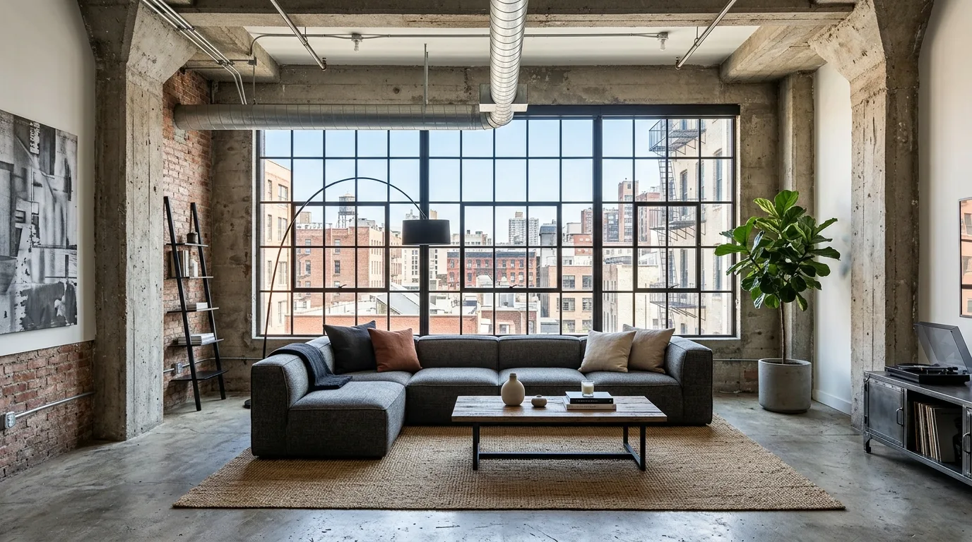 13 Edgy Industrial Living Room Ideas for an Urban Loft Vibe inspiration image 6