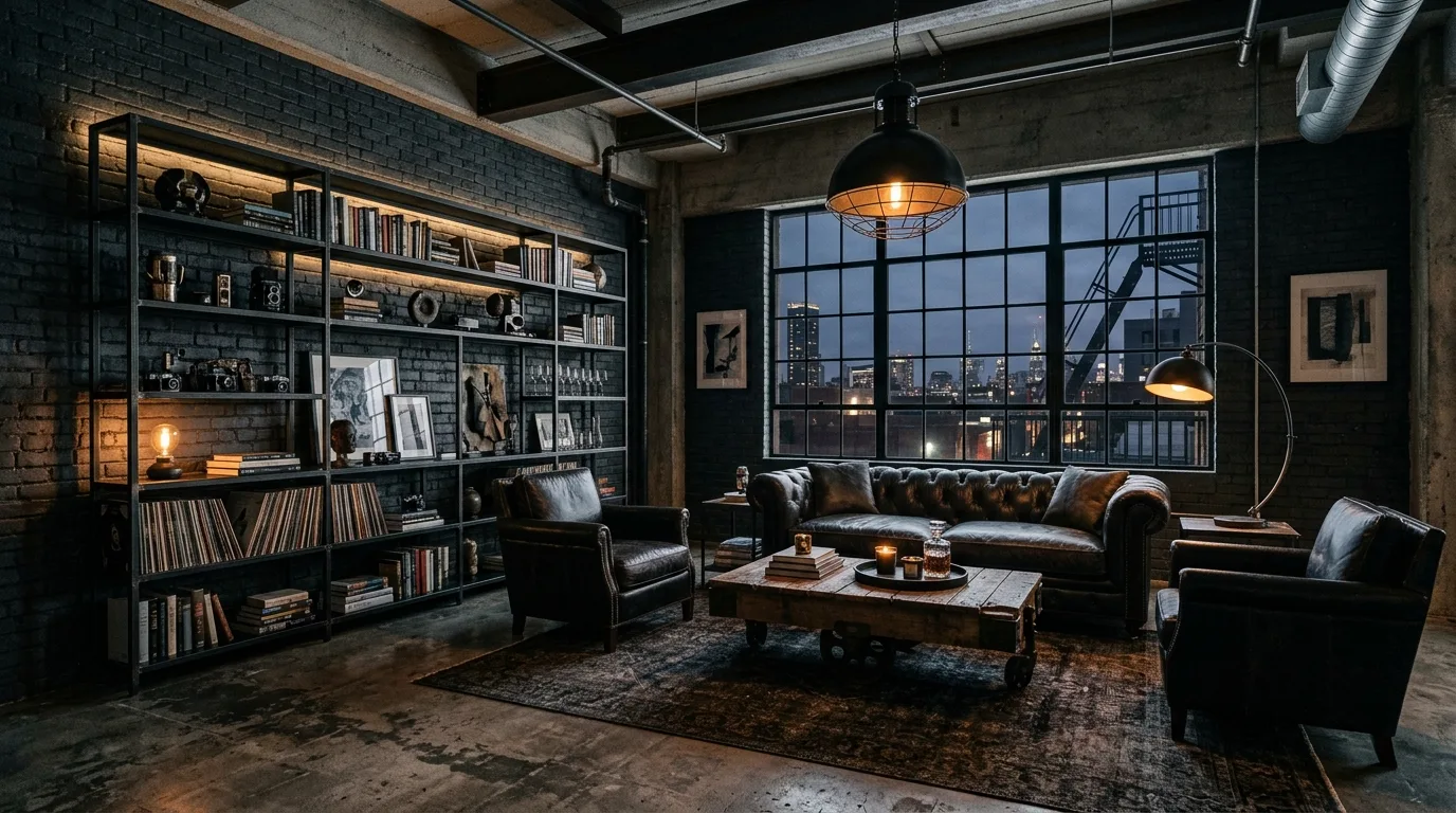 13 Edgy Industrial Living Room Ideas for an Urban Loft Vibe inspiration image 8