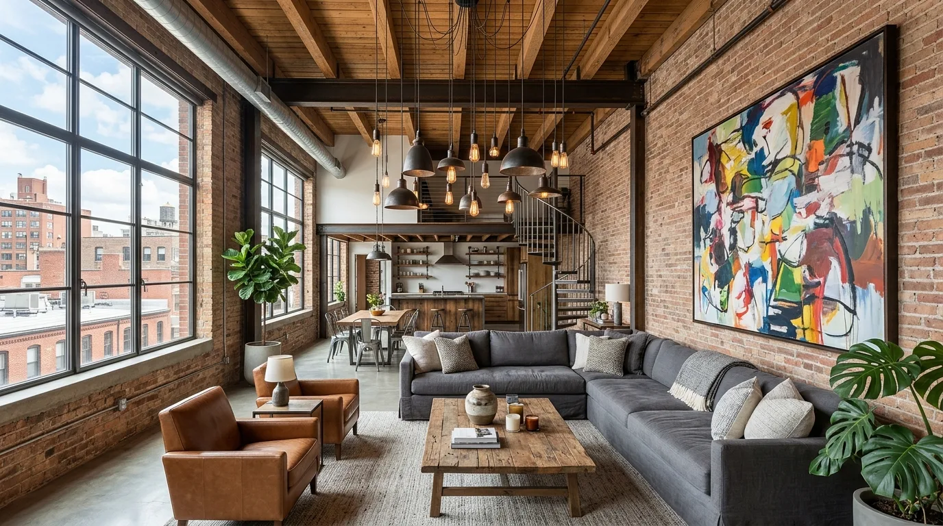 13 Edgy Industrial Living Room Ideas for an Urban Loft Vibe inspiration image 11