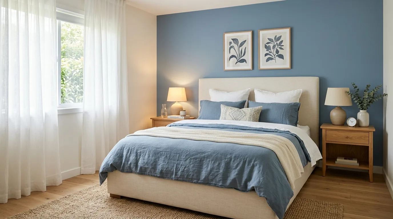 12 Elegant Blue and Cream Bedroom Ideas for a Serene Sleep Space hero image