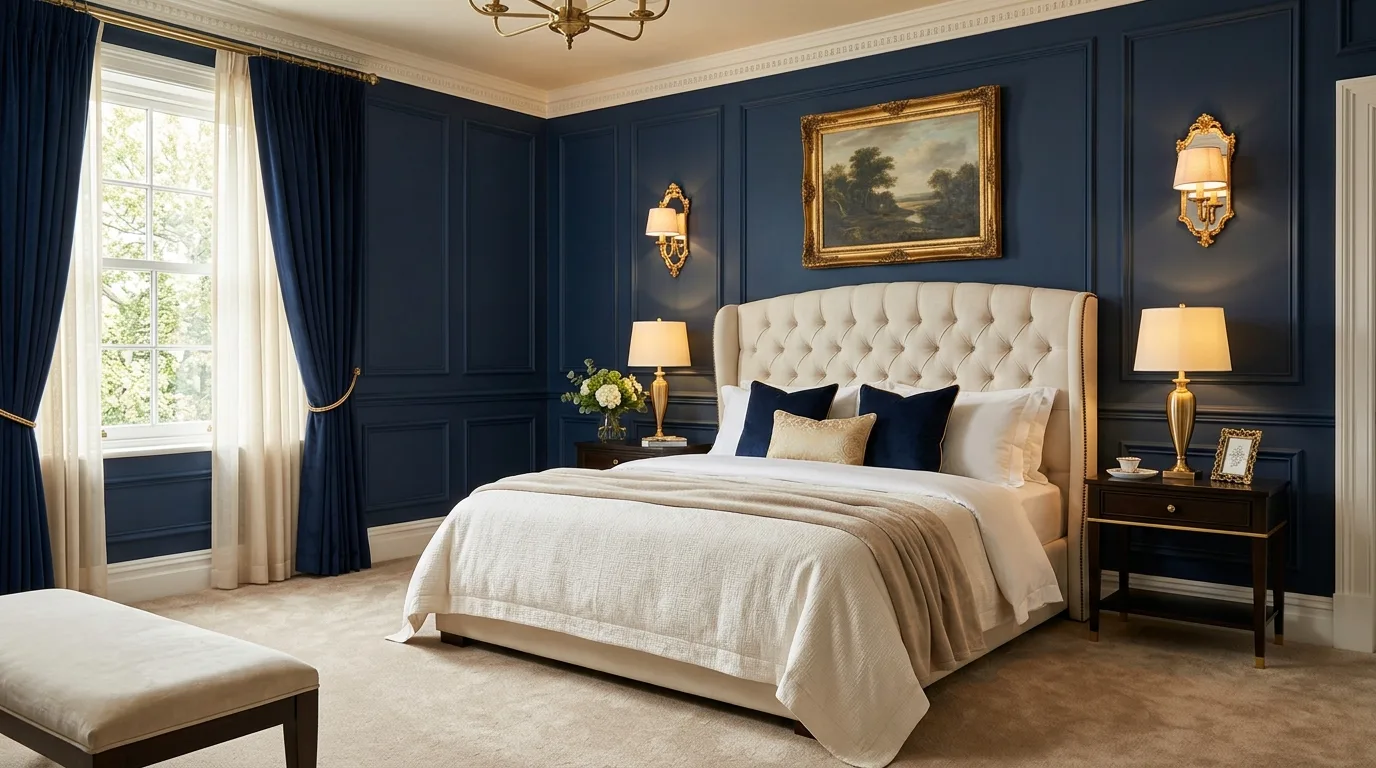 12 Elegant Blue and Cream Bedroom Ideas for a Serene Sleep Space inspiration image 2