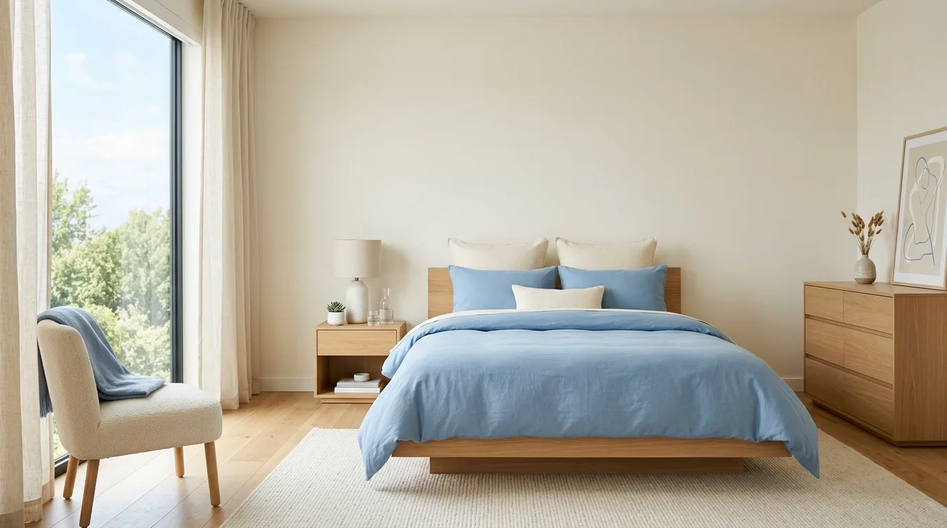 12 Elegant Blue and Cream Bedroom Ideas for a Serene Sleep Space inspiration image 3