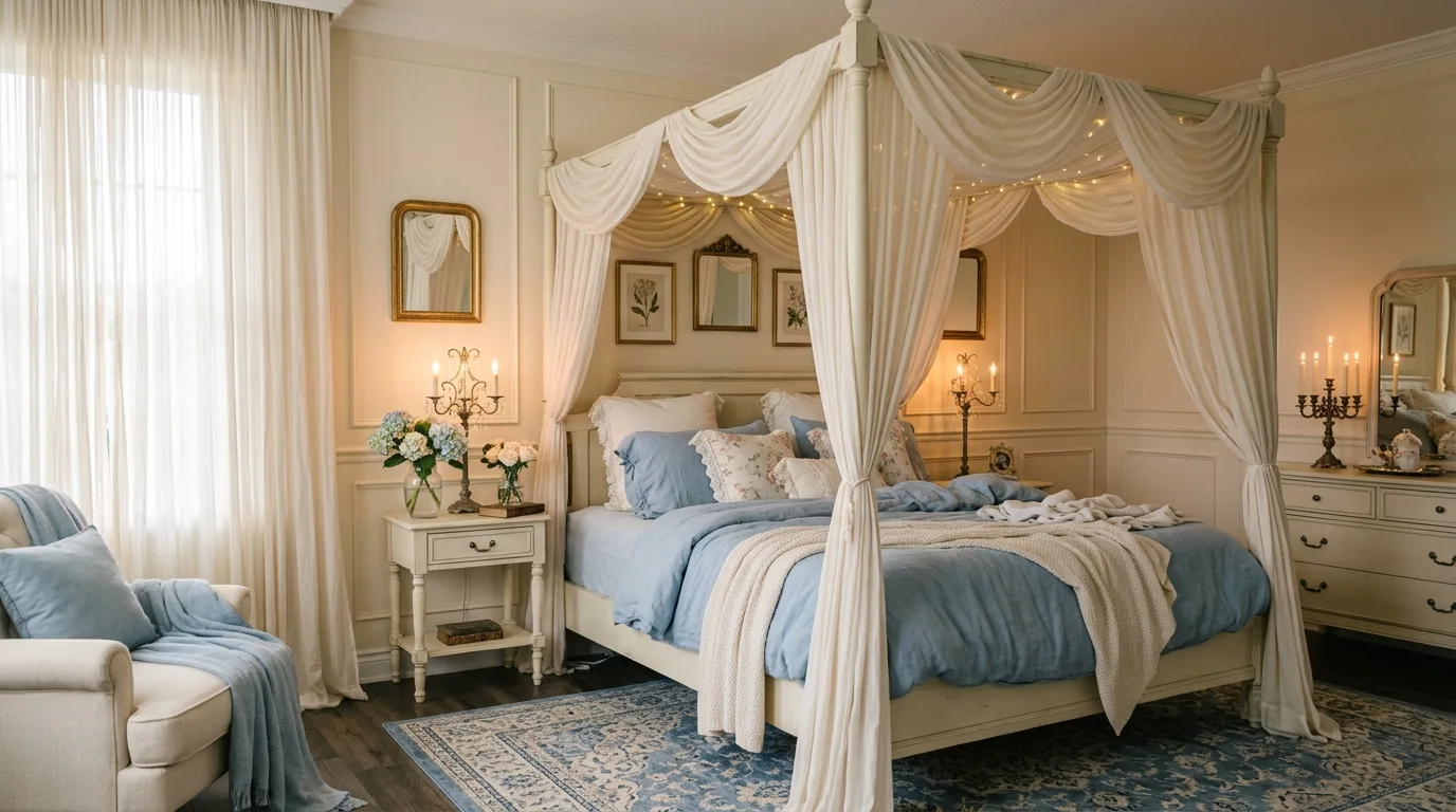 12 Elegant Blue and Cream Bedroom Ideas for a Serene Sleep Space inspiration image 8