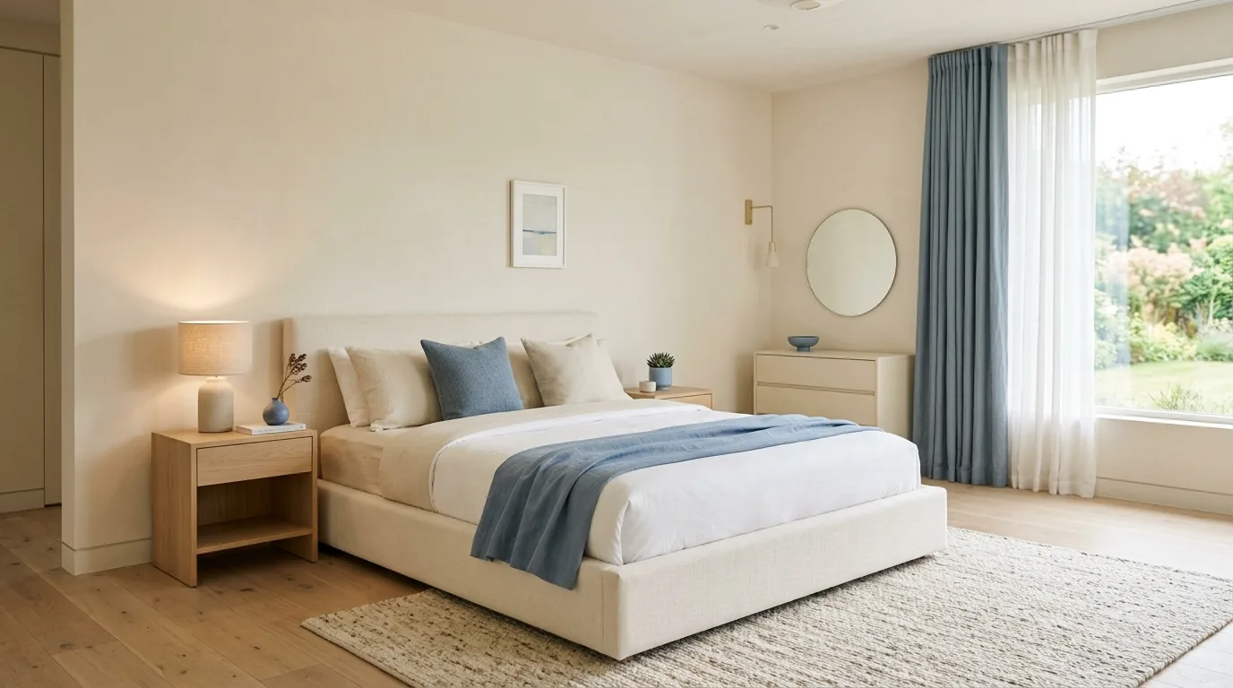 12 Elegant Blue and Cream Bedroom Ideas for a Serene Sleep Space inspiration image 12