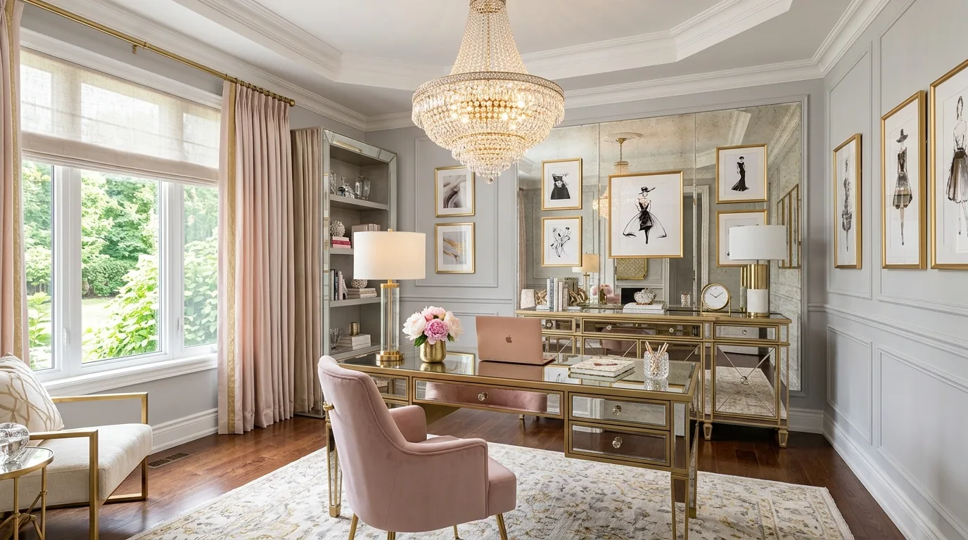 13 Elegant Chic Home Office Ideas for a Sophisticated Workspace inspiration image 8