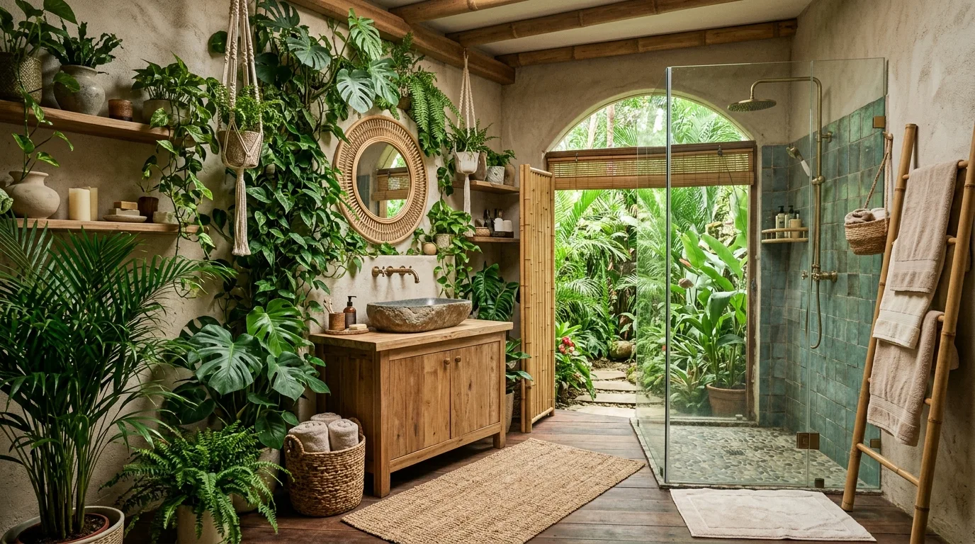 15 Free-Spirited Boho Bathroom Ideas for an Eclectic and Relaxing Space inspiration image 6