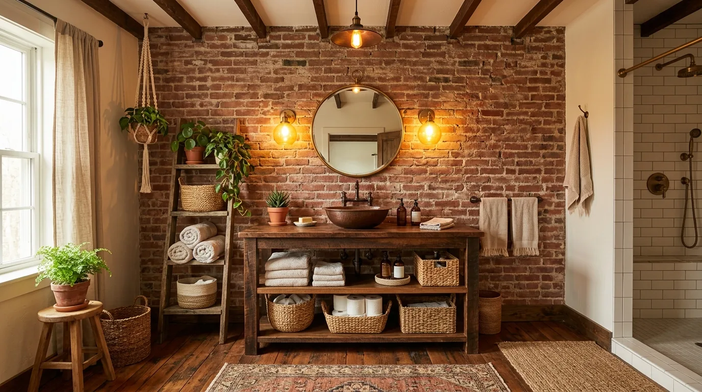 15 Free-Spirited Boho Bathroom Ideas for an Eclectic and Relaxing Space inspiration image 7