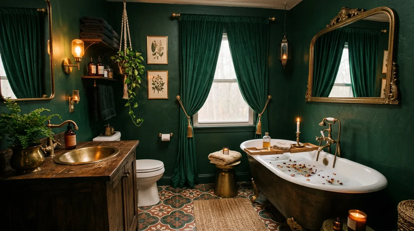 15 Free-Spirited Boho Bathroom Ideas for an Eclectic and Relaxing Space inspiration image 9