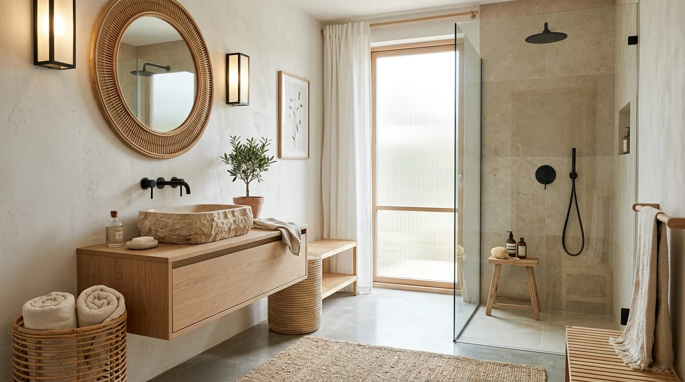 15 Free-Spirited Boho Bathroom Ideas for an Eclectic and Relaxing Space inspiration image 12