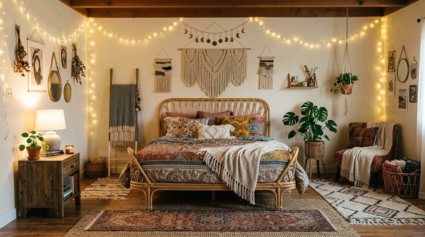 15 Free-Spirited Boho Bedroom Ideas for an Eclectic Cozy Retreat hero image