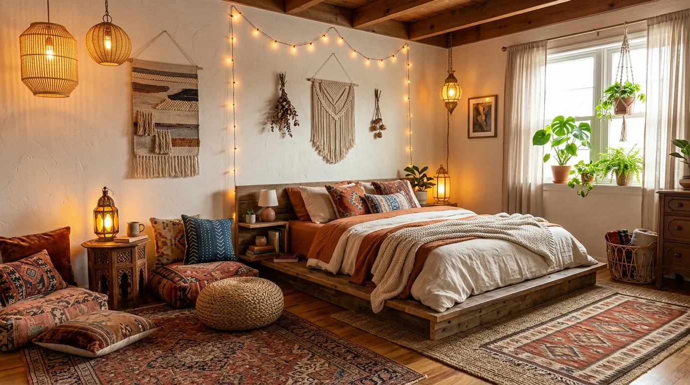 15 Free-Spirited Boho Bedroom Ideas for an Eclectic Cozy Retreat inspiration image 5