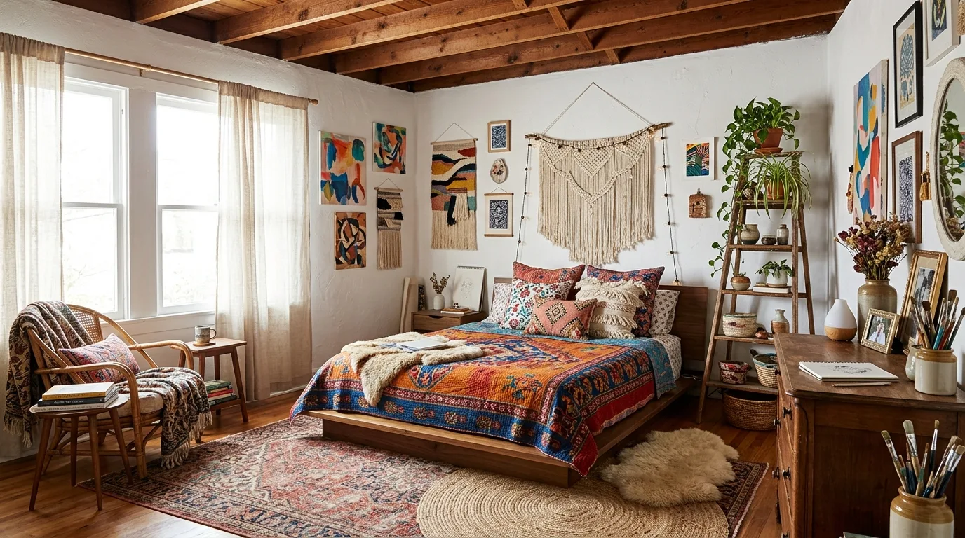 15 Free-Spirited Boho Bedroom Ideas for an Eclectic Cozy Retreat inspiration image 10