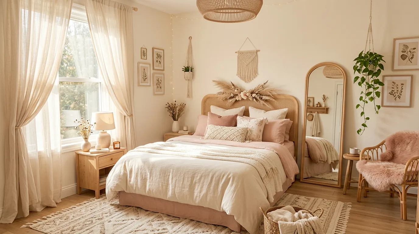 15 Free-Spirited Boho Bedroom Ideas for an Eclectic Cozy Retreat inspiration image 12