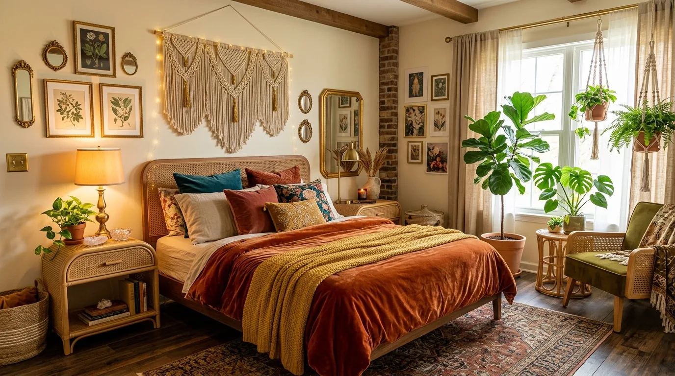 15 Free-Spirited Boho Bedroom Ideas for an Eclectic Cozy Retreat inspiration image 14