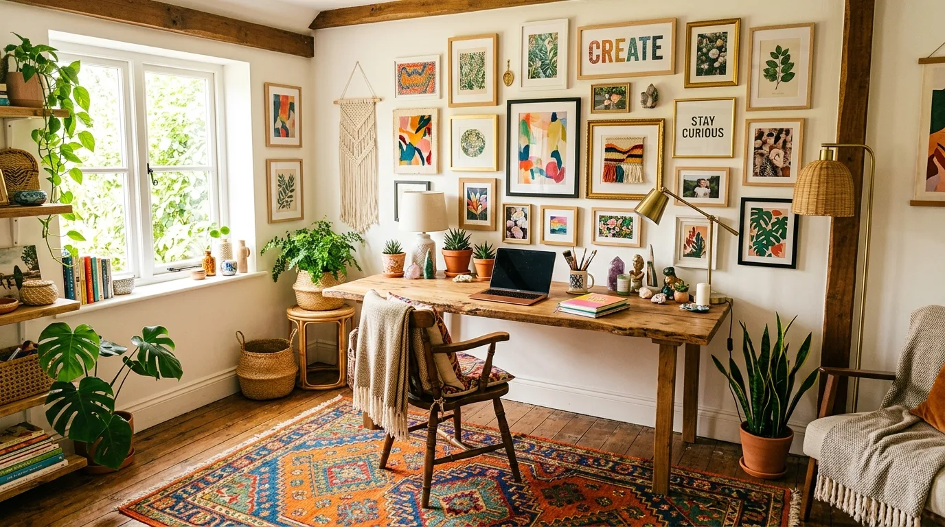 15 Free-Spirited Boho Home Office Ideas for a Creative and Cozy Workspace inspiration image 6