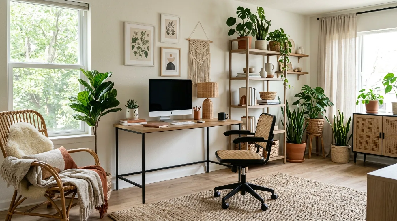 15 Free-Spirited Boho Home Office Ideas for a Creative and Cozy Workspace inspiration image 8