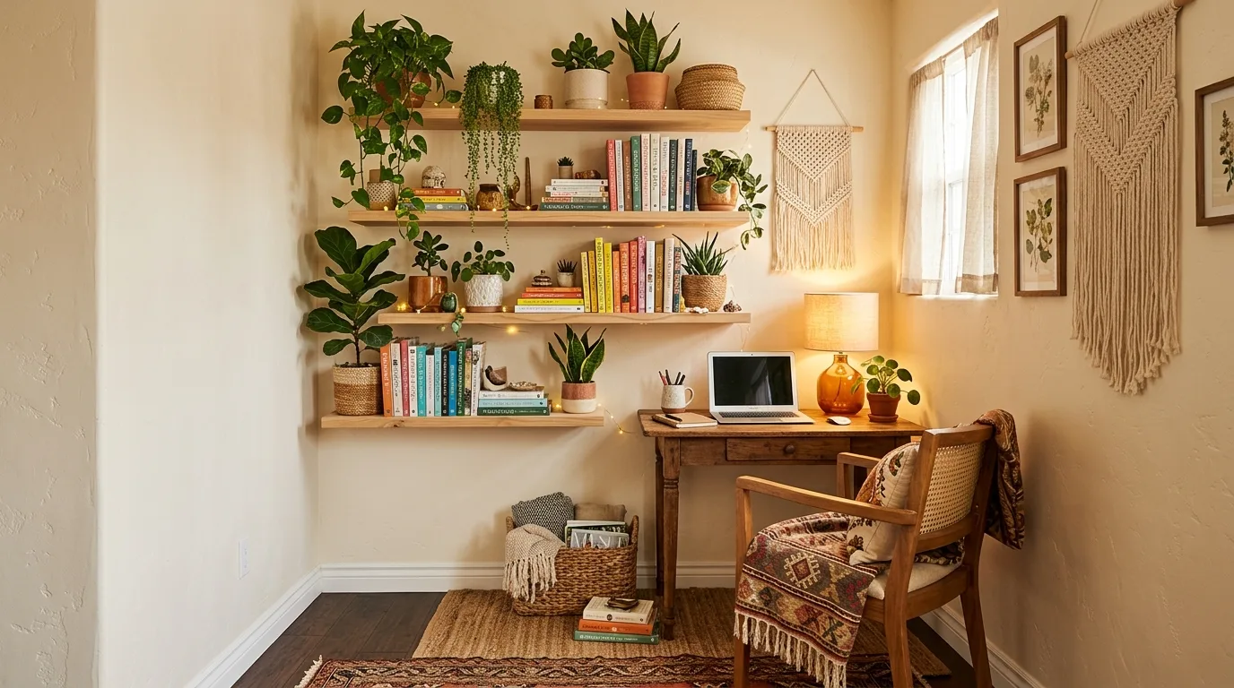 15 Free-Spirited Boho Home Office Ideas for a Creative and Cozy Workspace inspiration image 9