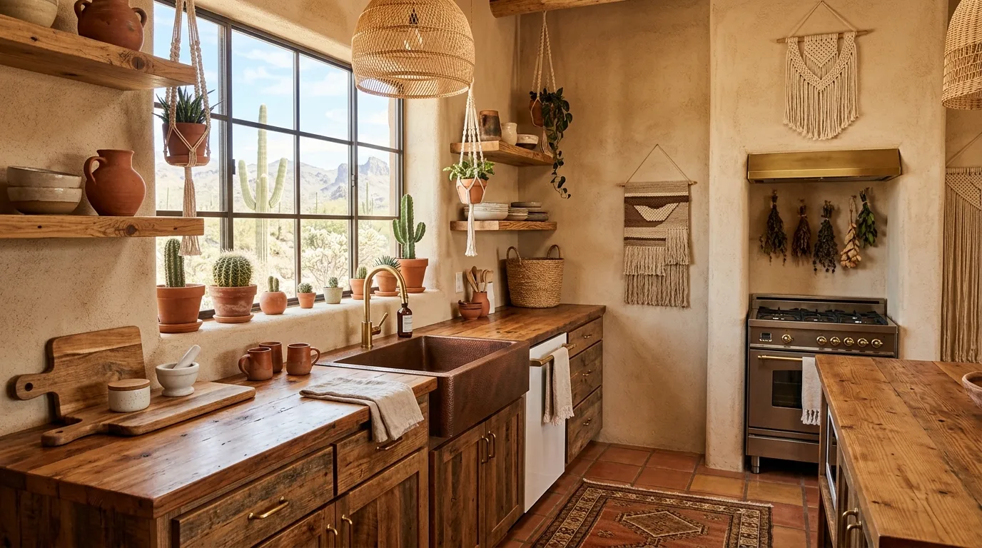 15 Free-Spirited Boho Kitchen Ideas for an Eclectic Culinary Space inspiration image 6
