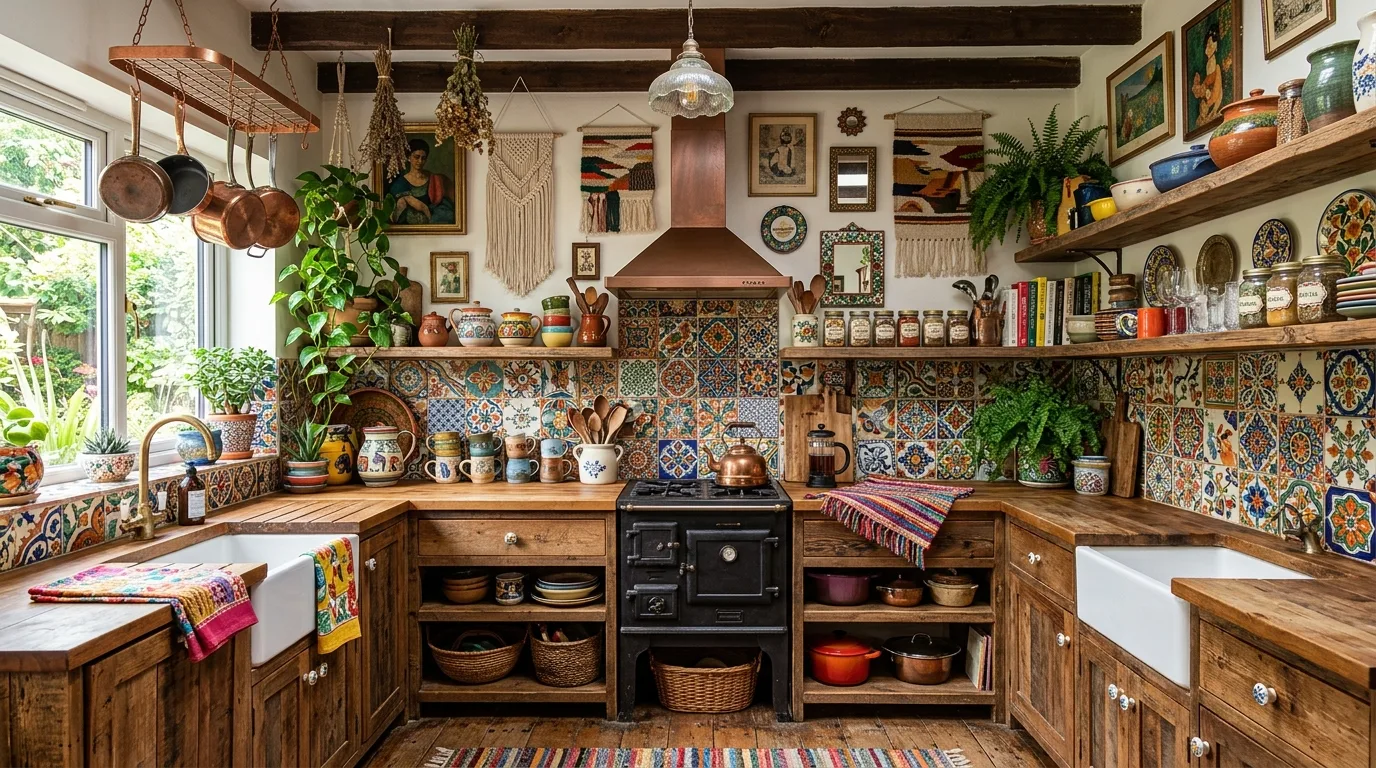 15 Free-Spirited Boho Kitchen Ideas for an Eclectic Culinary Space inspiration image 10
