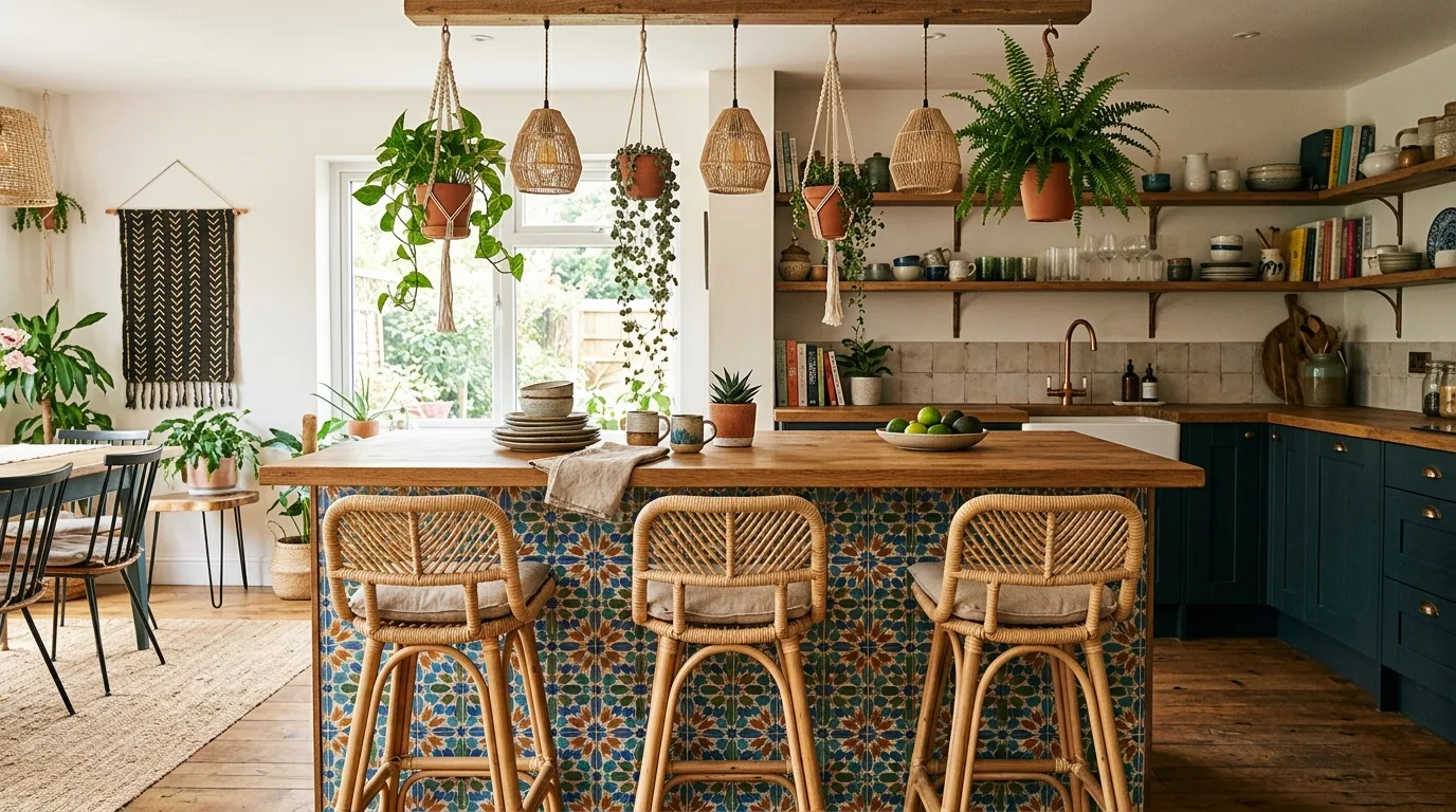 15 Free-Spirited Boho Kitchen Ideas for an Eclectic Culinary Space inspiration image 12