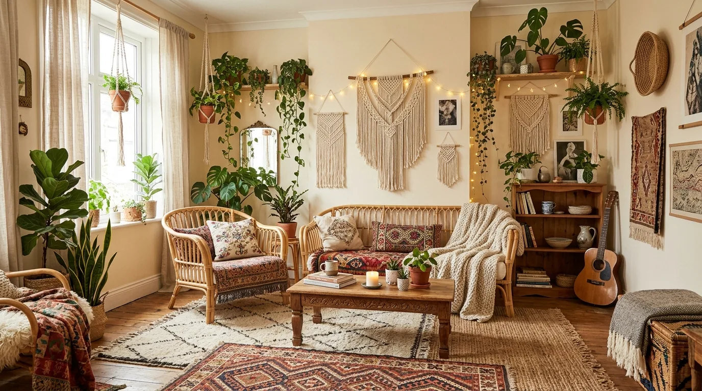 15 Free-Spirited Boho Living Room Ideas for a Relaxed Eclectic Vibe hero image