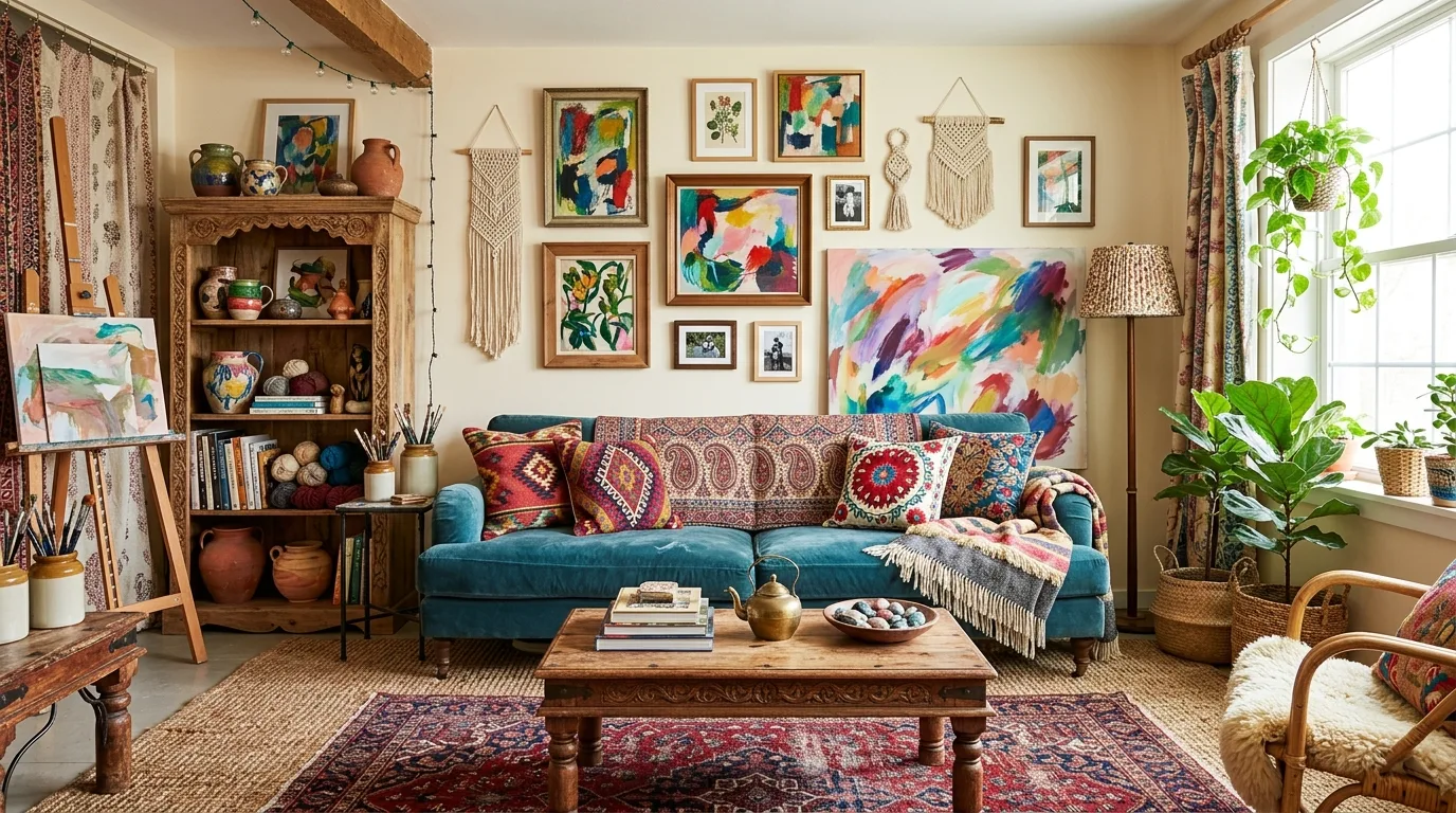 15 Free-Spirited Boho Living Room Ideas for a Relaxed Eclectic Vibe inspiration image 10