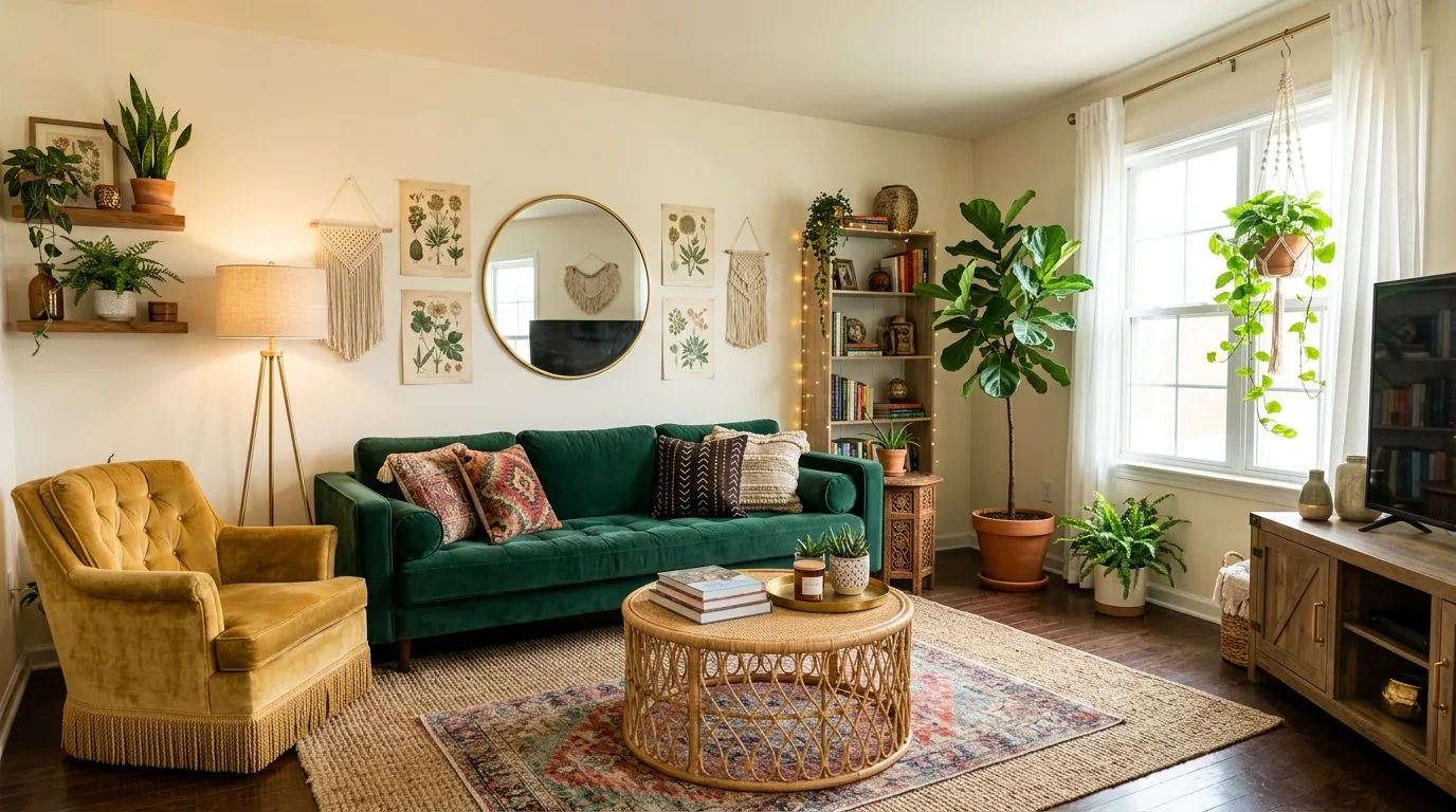 15 Free-Spirited Boho Living Room Ideas for a Relaxed Eclectic Vibe inspiration image 14