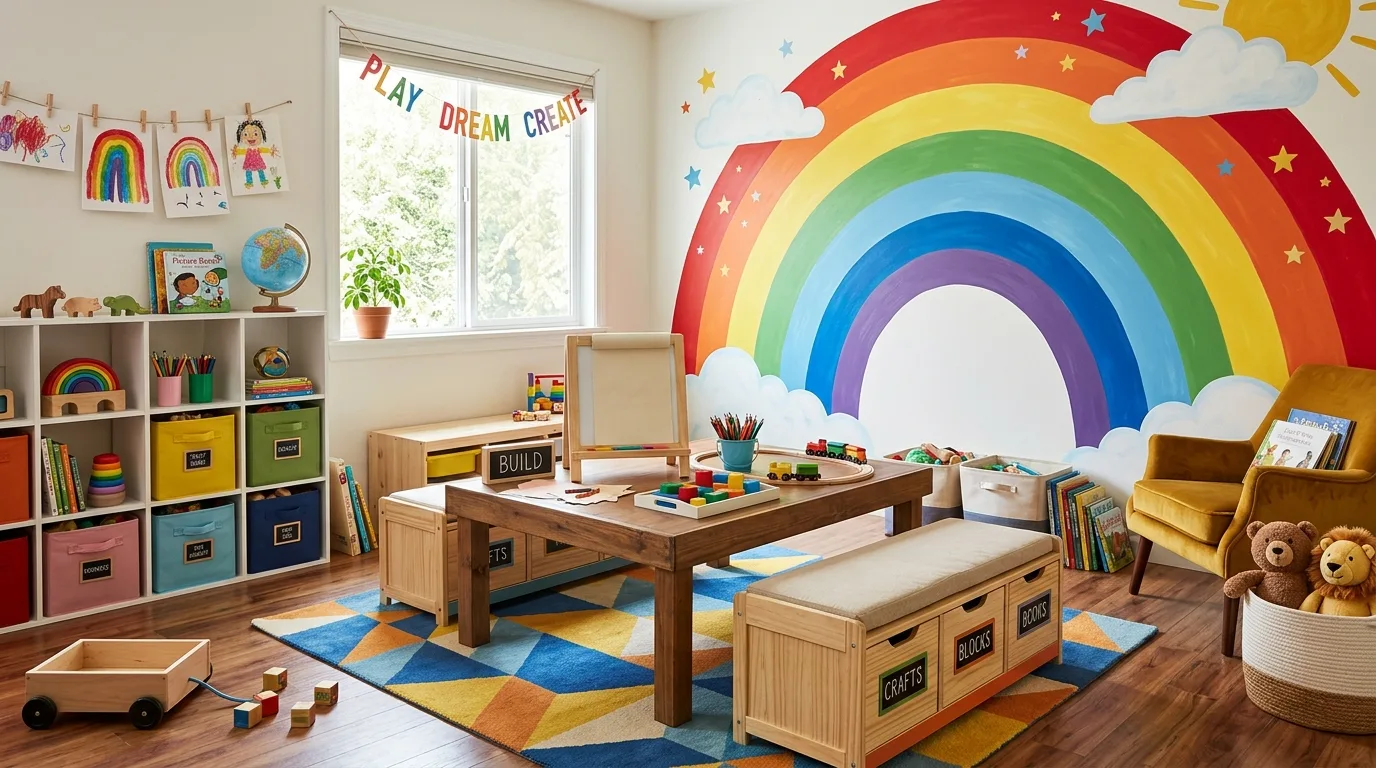 14 Fun Kids Playroom Ideas for a Creative and Organized Play Space inspiration image 3