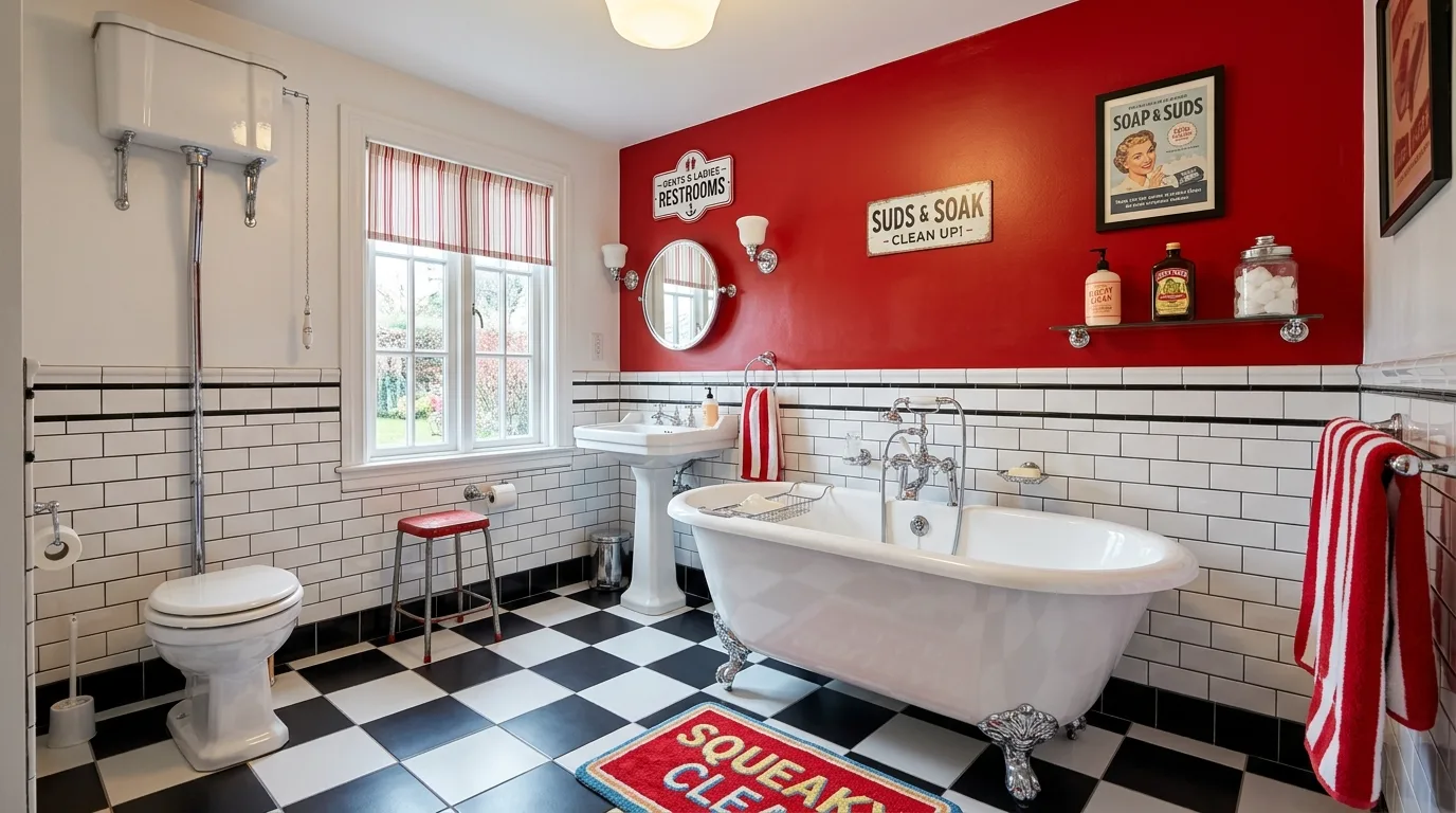 13 Fun Retro Bathroom Ideas for a Nostalgic and Playful Vibe inspiration image 5