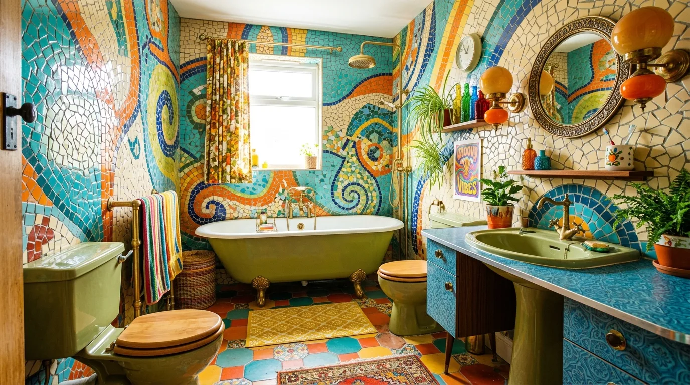 13 Fun Retro Bathroom Ideas for a Nostalgic and Playful Vibe inspiration image 9
