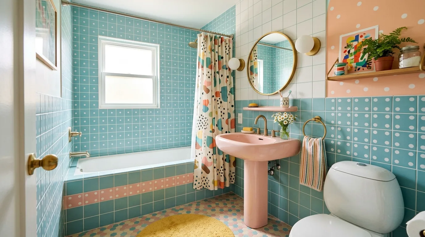 13 Fun Retro Bathroom Ideas for a Nostalgic and Playful Vibe inspiration image 12