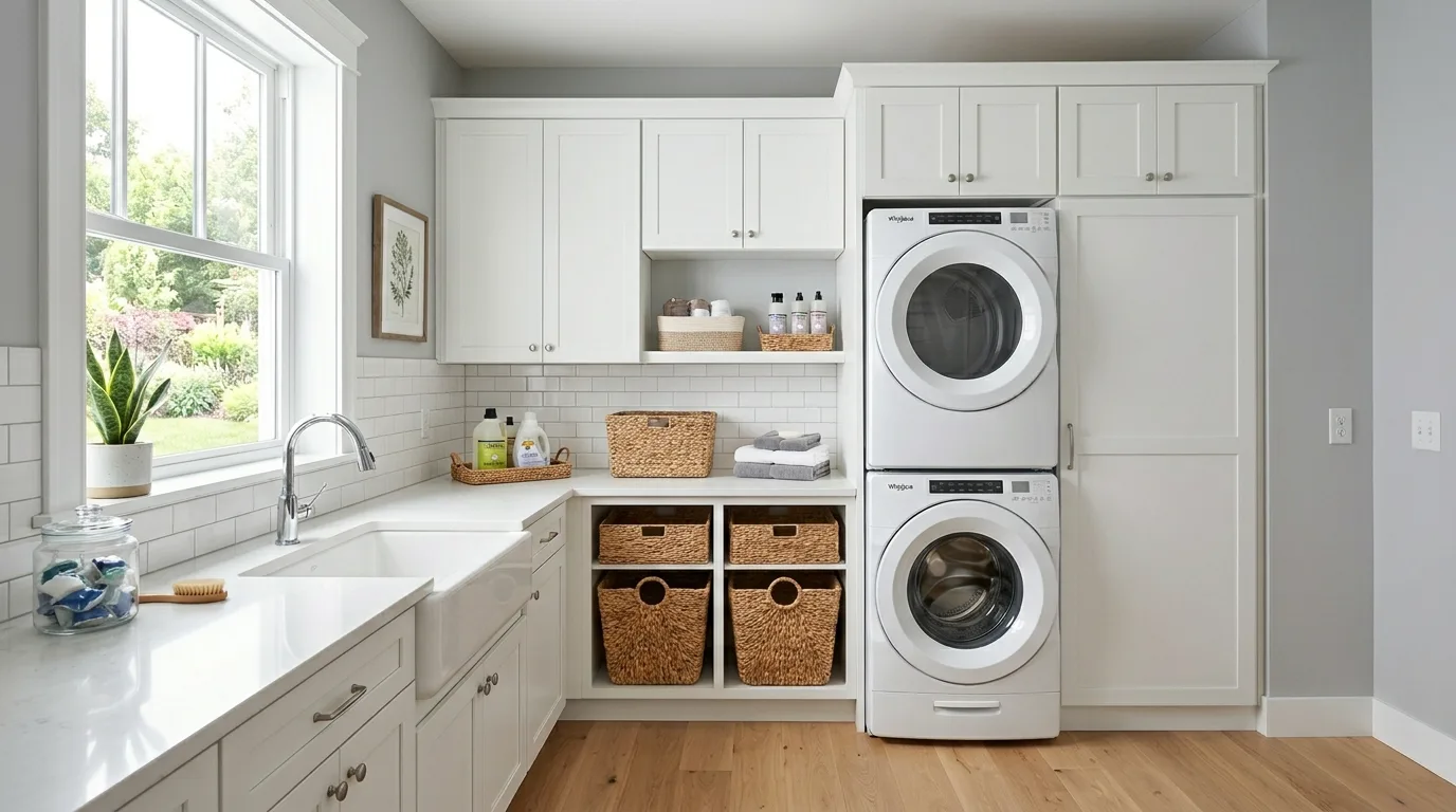 14 Functional Laundry Room Ideas for an Organized and Beautiful Utility Space hero image