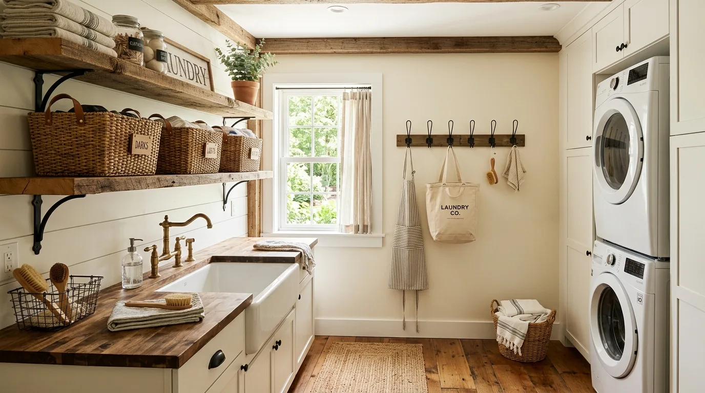 14 Functional Laundry Room Ideas for an Organized and Beautiful Utility Space inspiration image 2