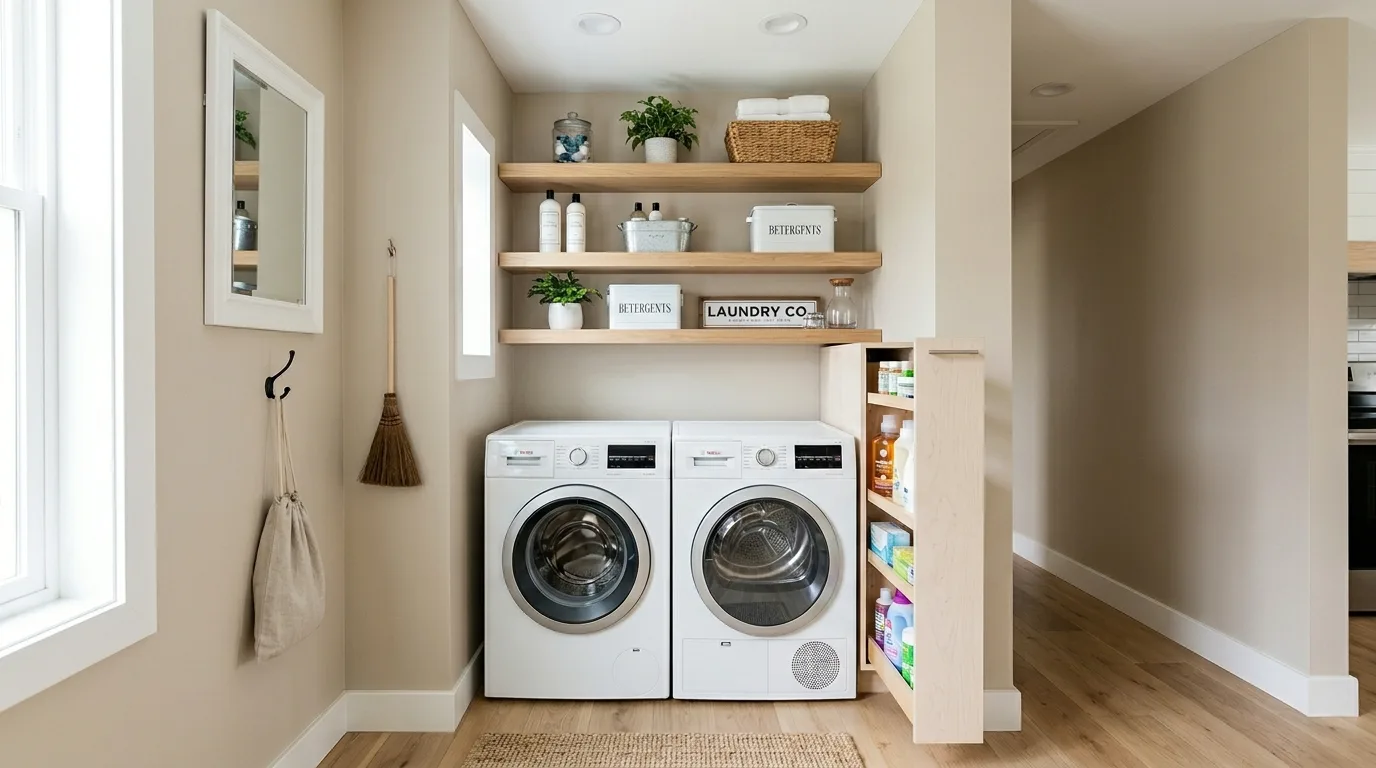 14 Functional Laundry Room Ideas for an Organized and Beautiful Utility Space inspiration image 3