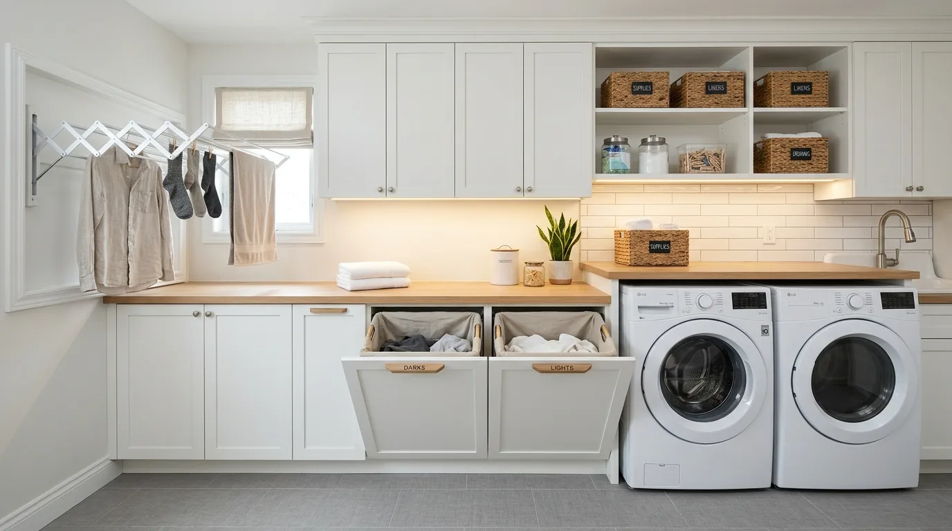 14 Functional Laundry Room Ideas for an Organized and Beautiful Utility Space inspiration image 9
