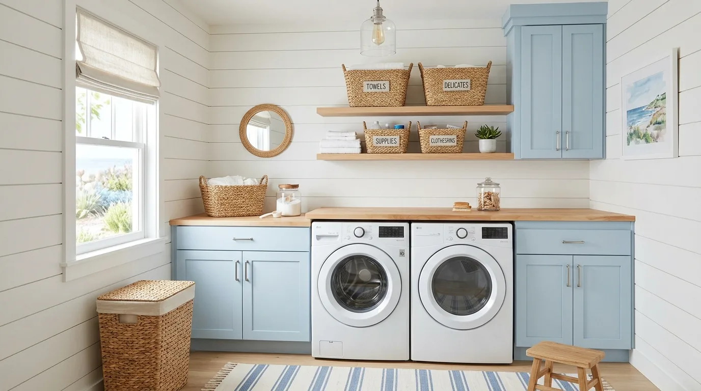 14 Functional Laundry Room Ideas for an Organized and Beautiful Utility Space inspiration image 12